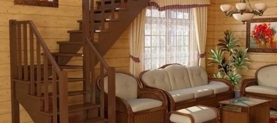 מדרגות עשה זאת בעצמך לקומה השנייה עשויה עץ עם תור של 90