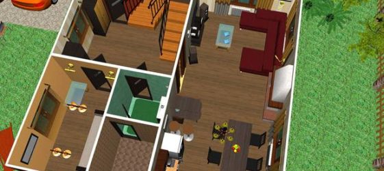 מתווה הבית הוא 8 על 8 דו קומתי