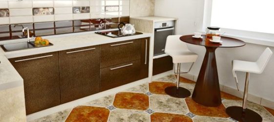 אריחי רצפה למסדרון ולמטבח, תמונה