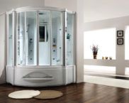 תא מקלחת עם אמבטיה