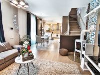 לחיבור אח קלאסית, ארובות מיוחדות מיוצרות בבניין. שילוב של כמה אזורים פונקציונליים מסייע ביצירת שטח מספיק גם עם שטח כולל יחסית קטן