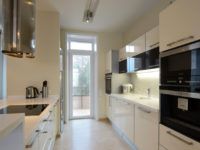 נעשה שימוש בשילוב של תאורה טבעית / מלאכותית לשיפור הנראות במטבח