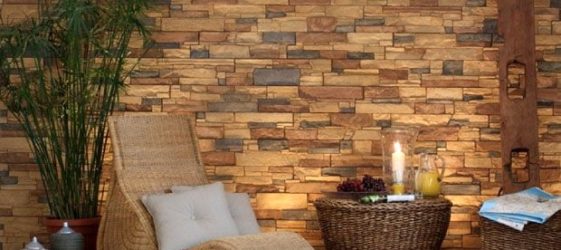 אבן מלאכותית דקורטיבית בפנים: מחיר, תמונה