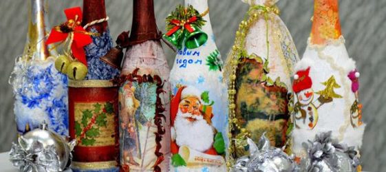 כיצד לקשט בקבוק שמפניה לשנה החדשה במו ידיכם