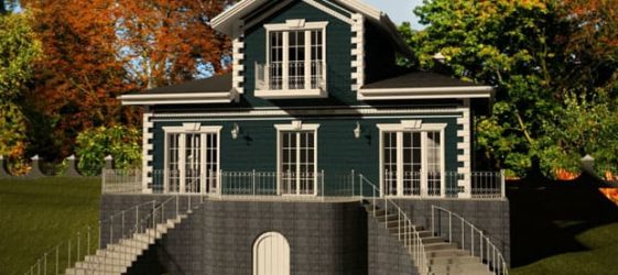 בית עם קומת ביניים: תמונה