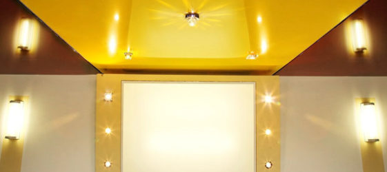 תקרות מבריקות למתוח: תמונה בפנים,