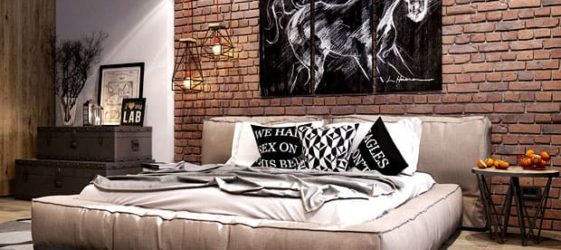 חדר שינה בסגנון לופט