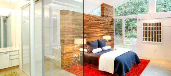 מחיצות זכוכית בדירה: צילום